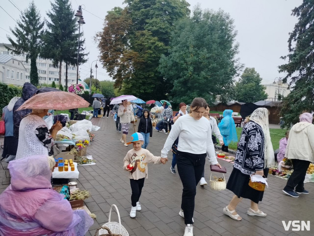 Як у центрі Луцька освячували кошики на Яблучний Спас. ФОТО