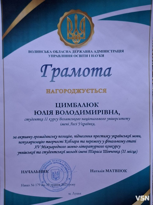 Студенти факультету філології та журналістики ВНУ – на «Інтелектуальному Олімпі – 2025»