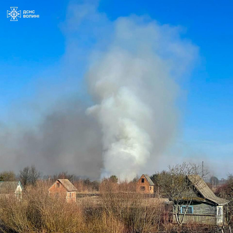 15 пожеж за добу: на Волині масово горіли екосистеми