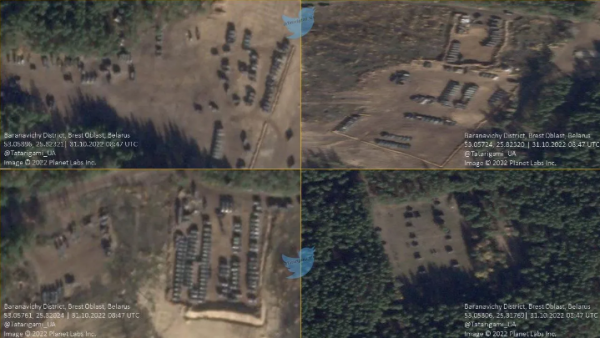За 200 км від кордону з Волинню російські війська розгортають табір. Супутникові знімки