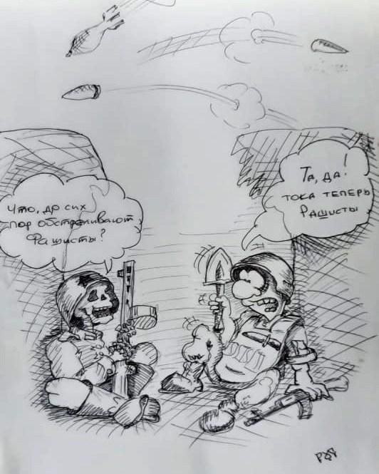 Український військовий на передовій малює комікси про побратимів