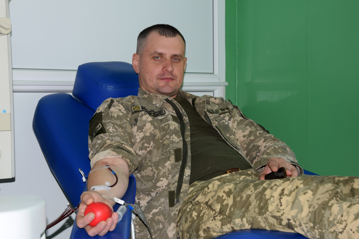 Кров замість зброї: близько сотні військових Волинського загону долучилися до донорства