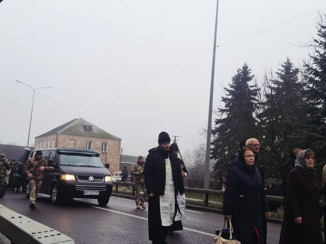 В останню путь провели захисника з Волині Олександра Мойсеєва