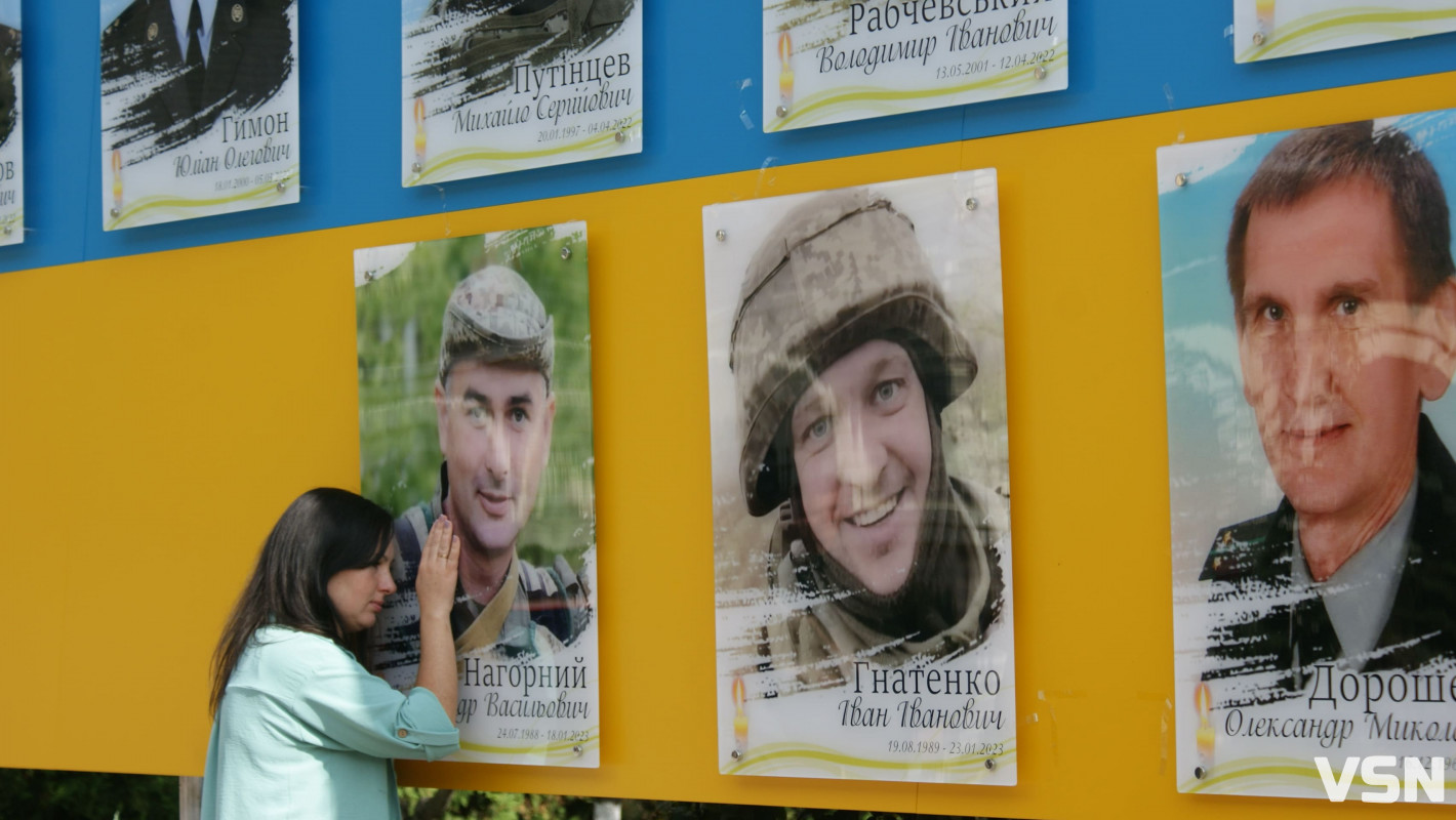 У Луцьку на території військового ліцею відкрили Алею пам’яті з портретами загиблих Героїв