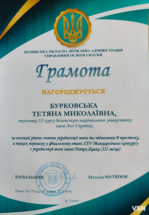 Студенти факультету філології та журналістики ВНУ – на «Інтелектуальному Олімпі – 2025»