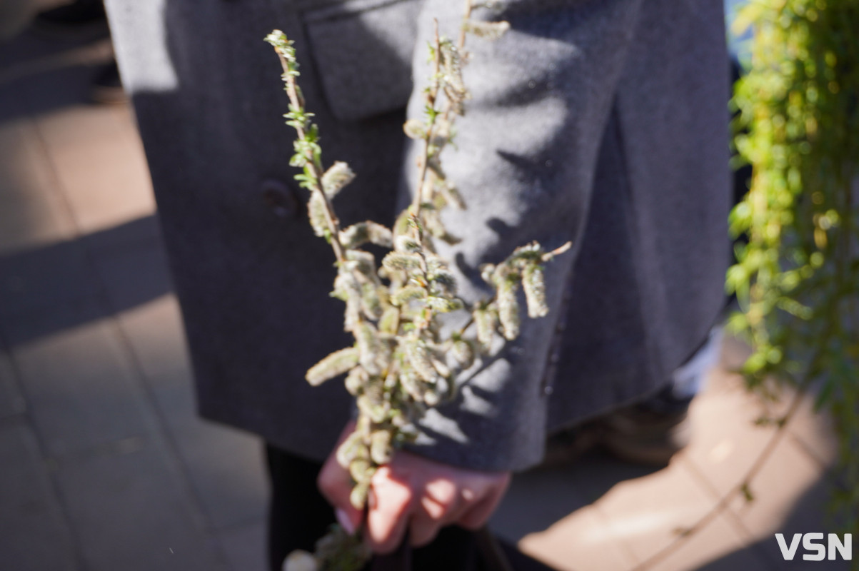 Сотні вірян прийшли освячувати вербу у головний собор Луцька. Фоторепортаж