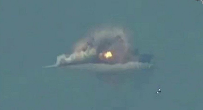 Росіяни показово потопили вкрадений український корвет «Тернопіль»