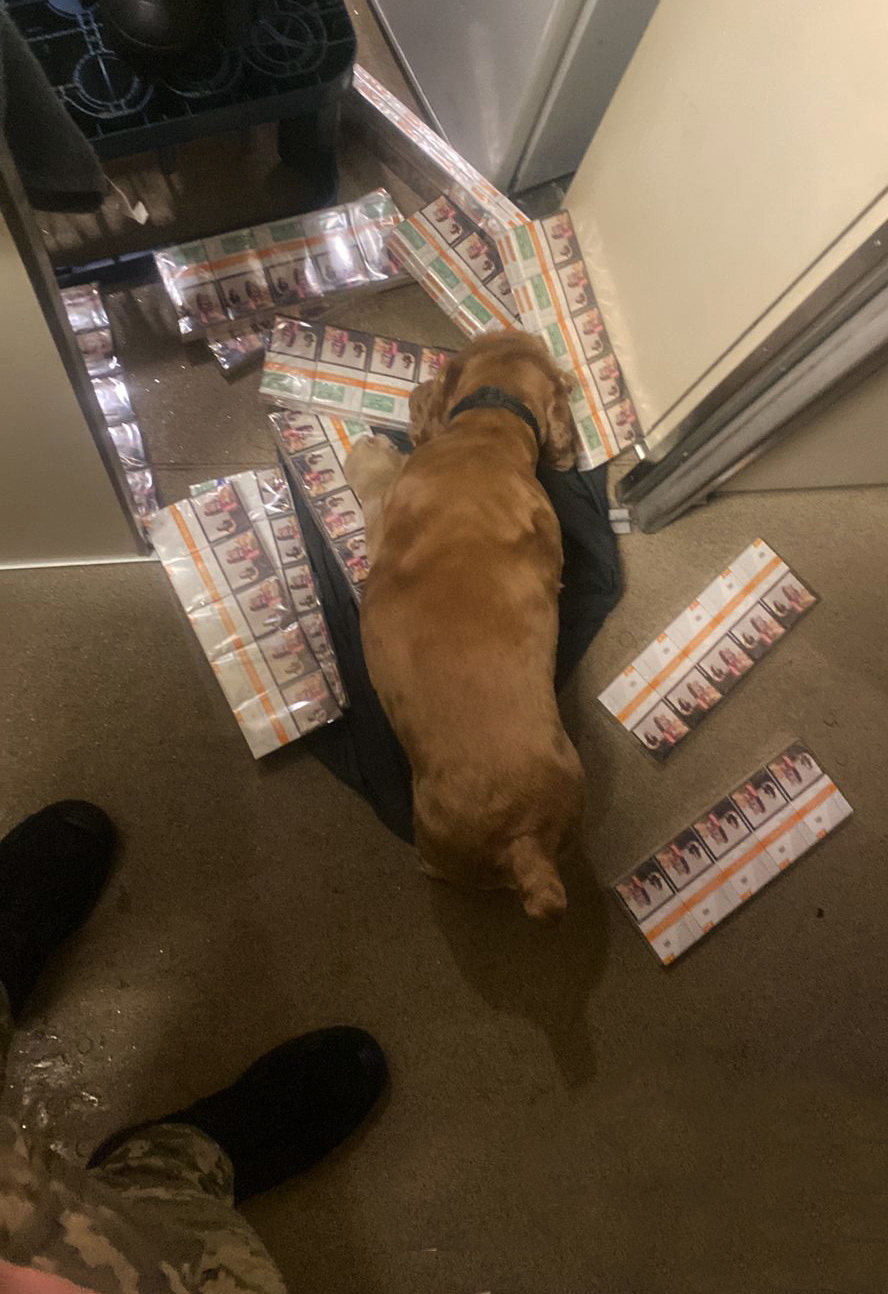 На Волині в купе провідника потяга до Польщі знайшли партію контрабандних сигарет