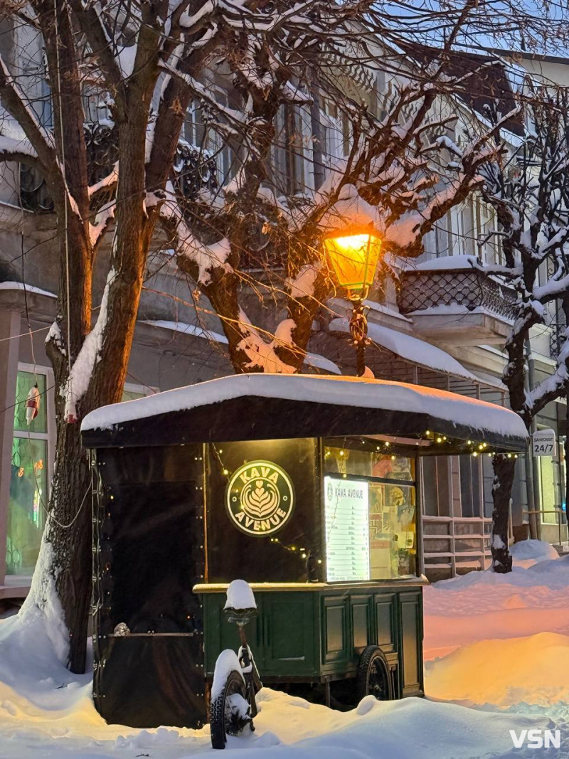 Зимова казка в Луцьку: засніжене місто та небо, що віщує мороз