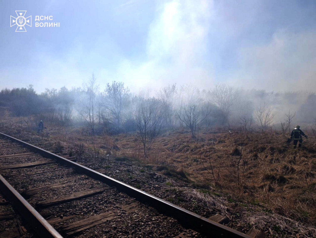 Вогонь підбирався до будинків: за вихідні на Волині вигоріло понад 30 гектарів сухостою