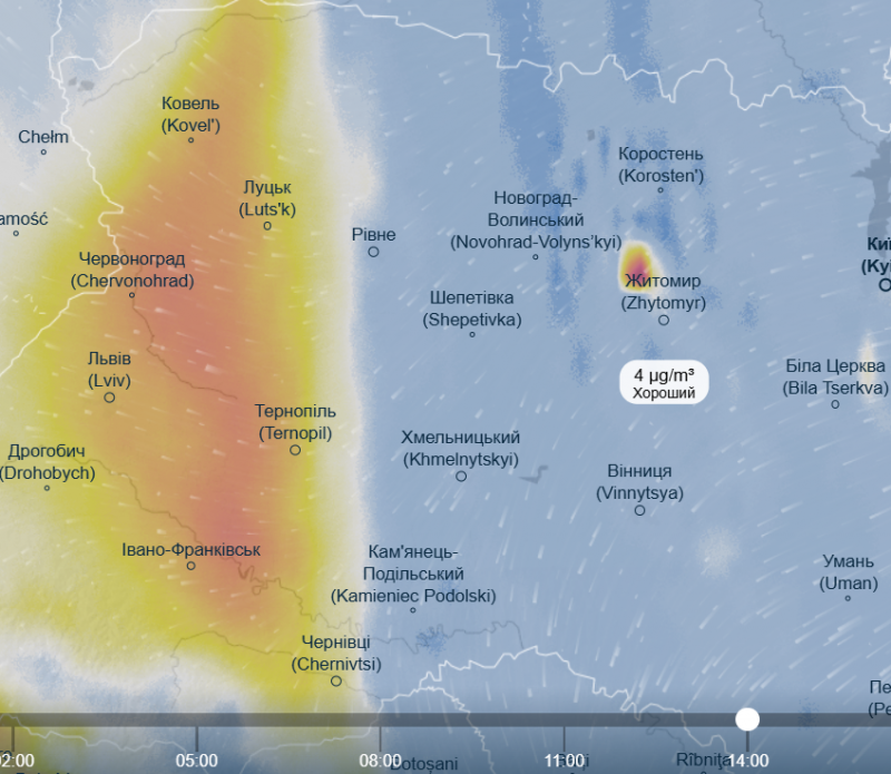 Брудна хмара з Європи скоро накриє Україну: Волинь під загрозою. Карта