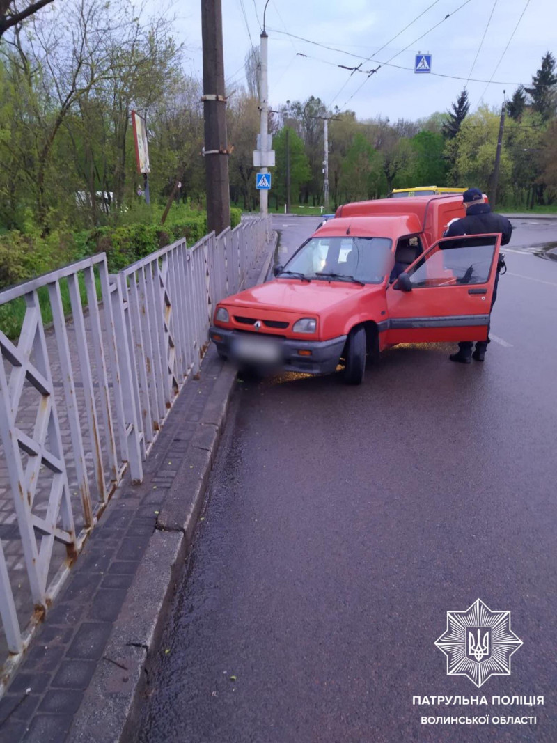 У Луцьку спіймали п’яного водія, який ледь не скоїв ДТП