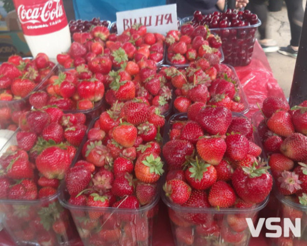Полуниця, чорниця та черешня: скільки на луцькому ринку коштують ягоди