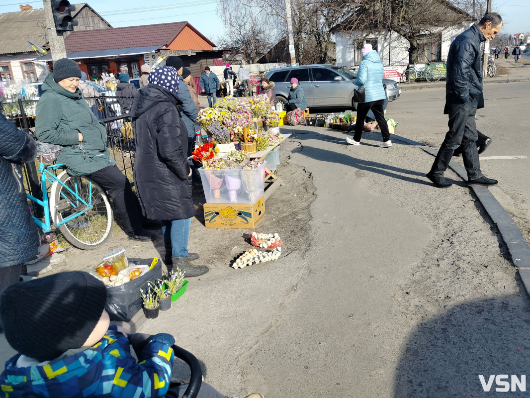 Які ціни на вазони перед 8 березня на ринку в прикордонному містечку на Волині