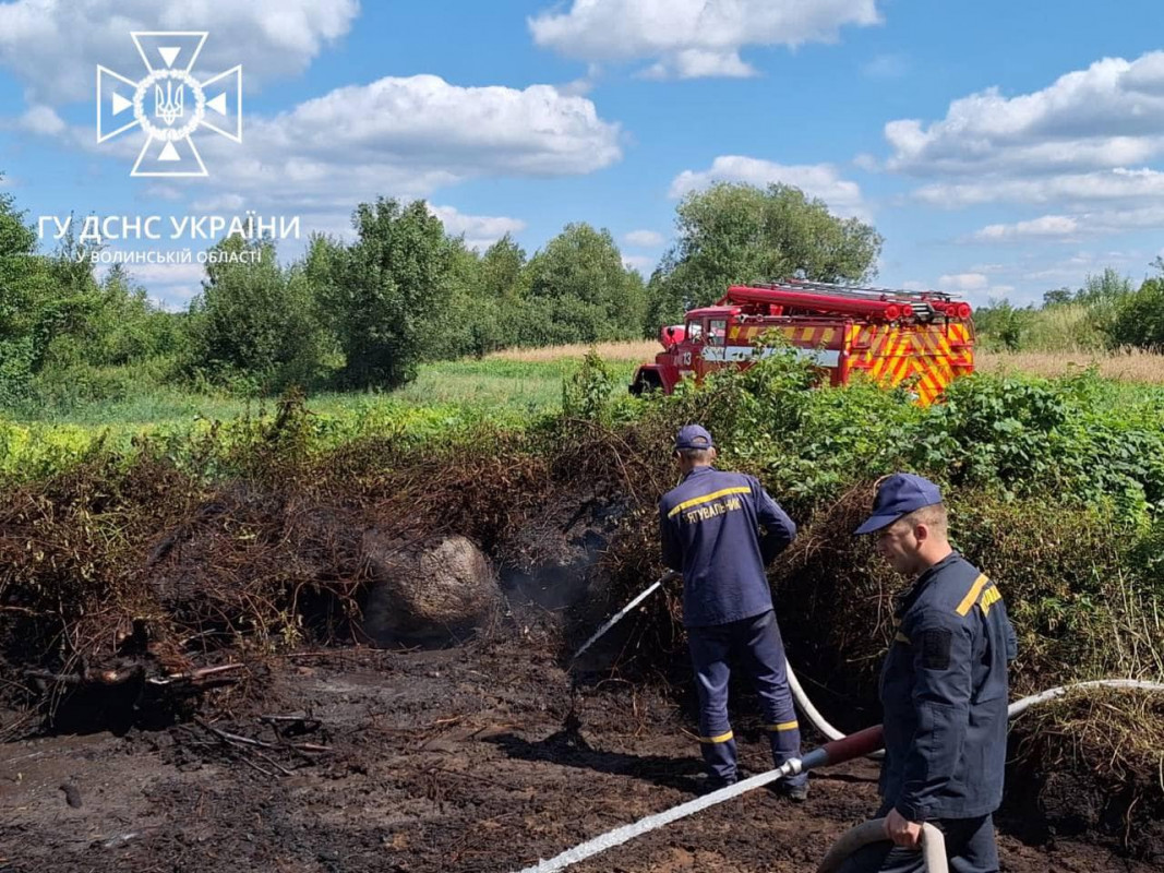 На Волині загорілися торф'яники