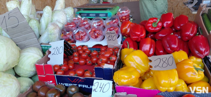 Свіжі огірки, томати та перші кабачки: скільки коштують ранні овочі на ринку в Луцьку