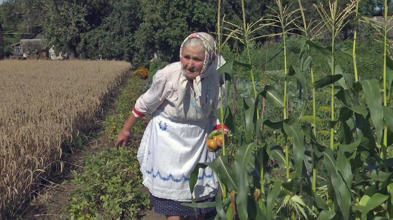 «Щоб не були голодні, чим маю - тим ділюся»: бабуся з Волині пече хліб на черені для військових