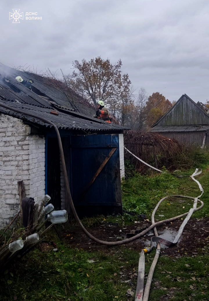 На Волині горів житловий будинок