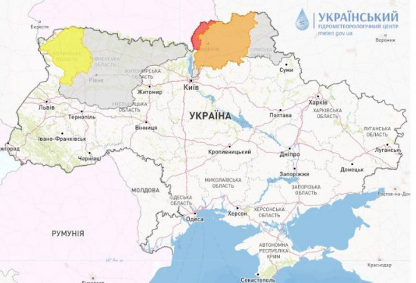 Синоптики попереджають про повінь на півночі України: Волинь у зоні ризику. Карта