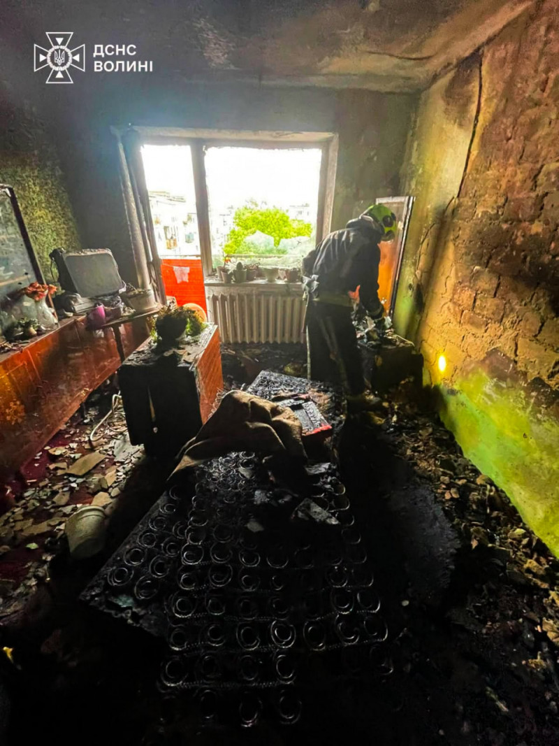 У місті на Волині спалахнула пожежа в багатоповерхівці: постраждав власник квартири
