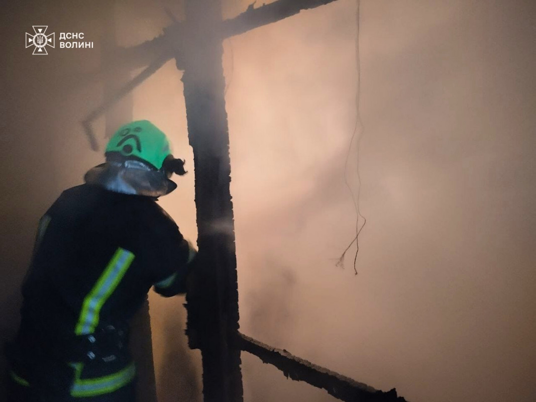 На Волині горів житловий будинок. Фото