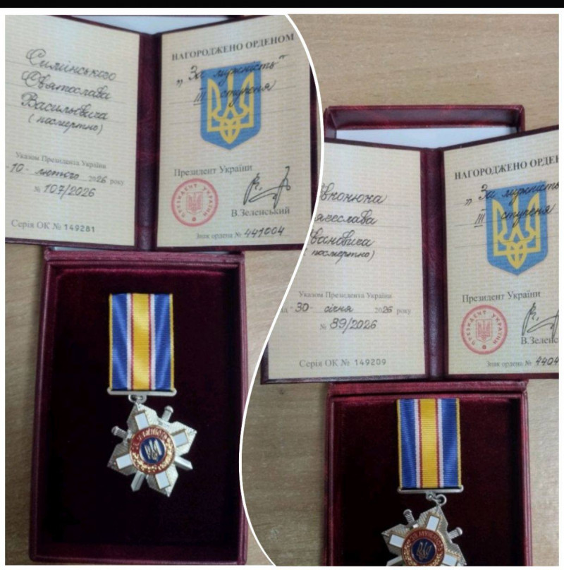 У громаді на Волині посмертні ордени «За мужність» вручили родинам загиблих воїнів