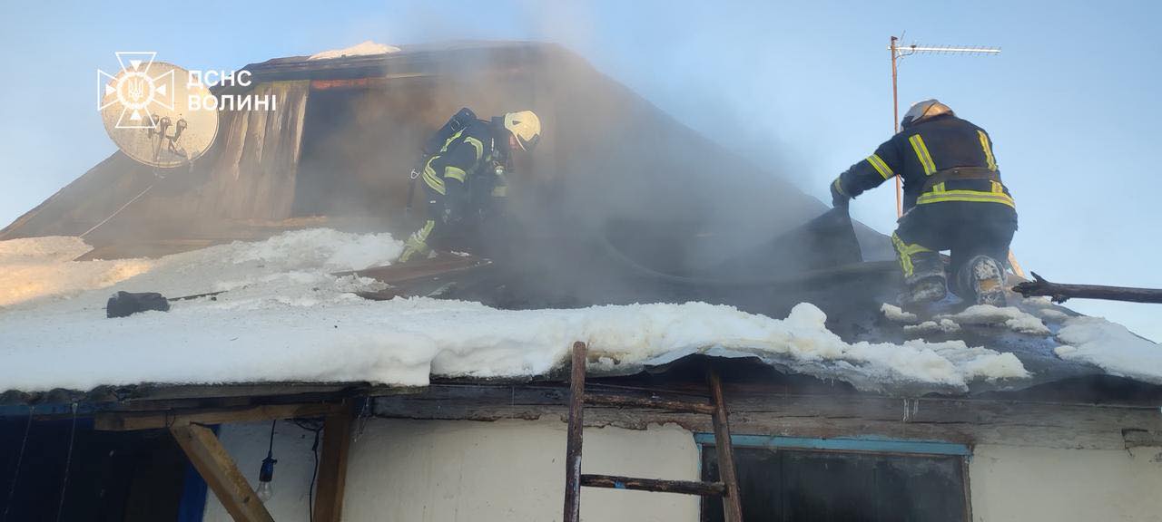У селі на Волині горів житловий будинок