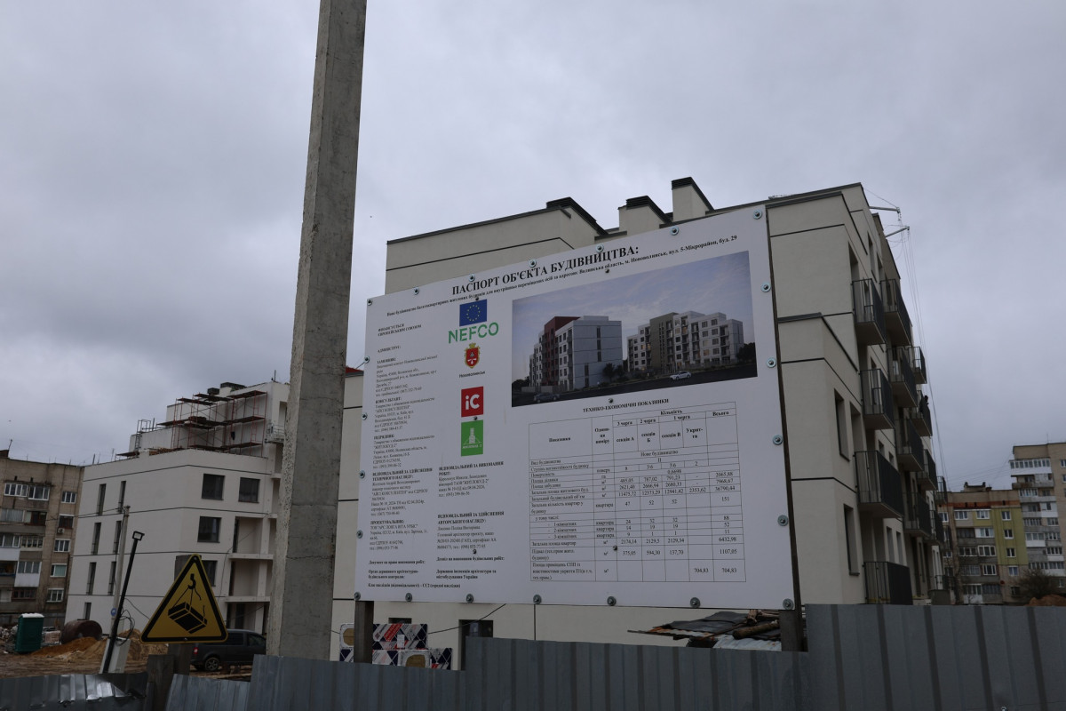 У місті на Волині добудовують два багатоквартирні будинки для переселенців