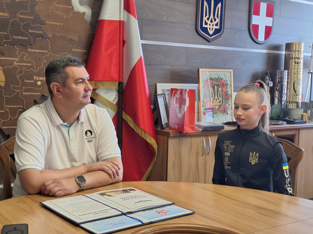 На Волині привітали 14-річну Маргариту Мельник, яка виборола «золото» на Чемпіонаті Європи з гімнастики