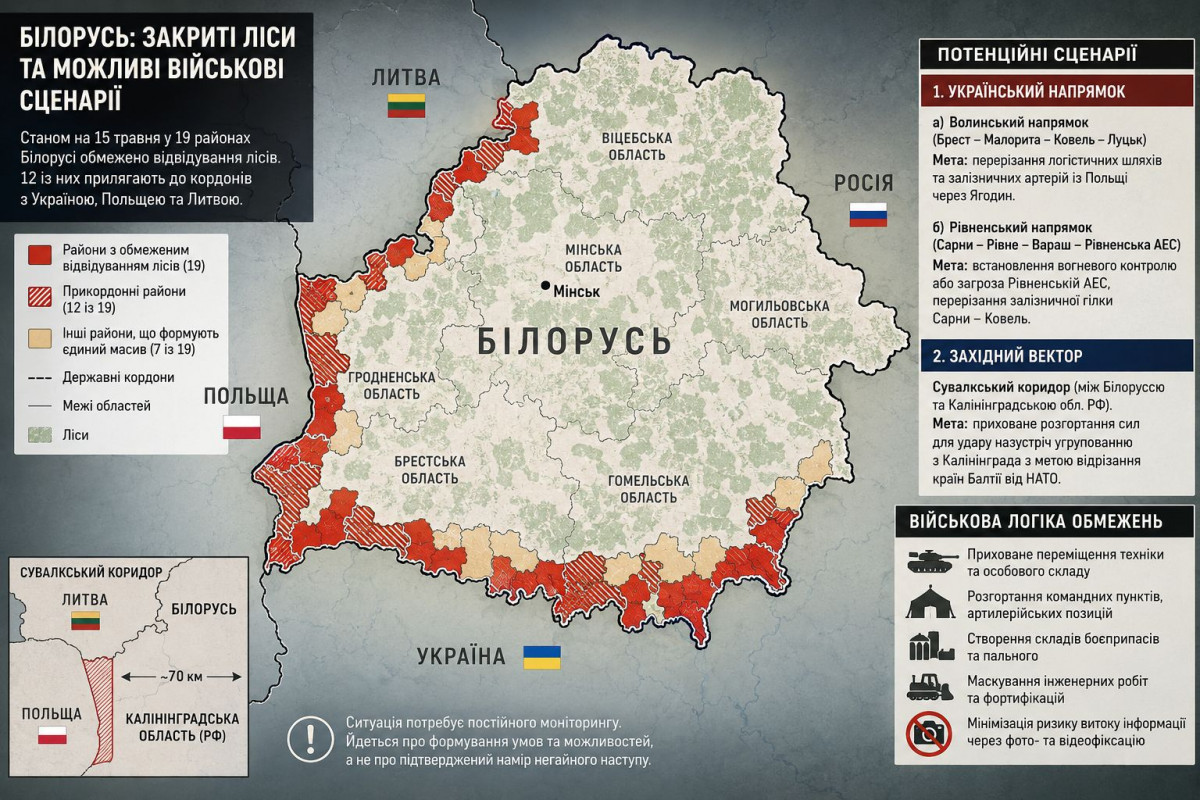 Білорусь запровадила обмеження в прикордонних лісах: чи під загрозою Волинь