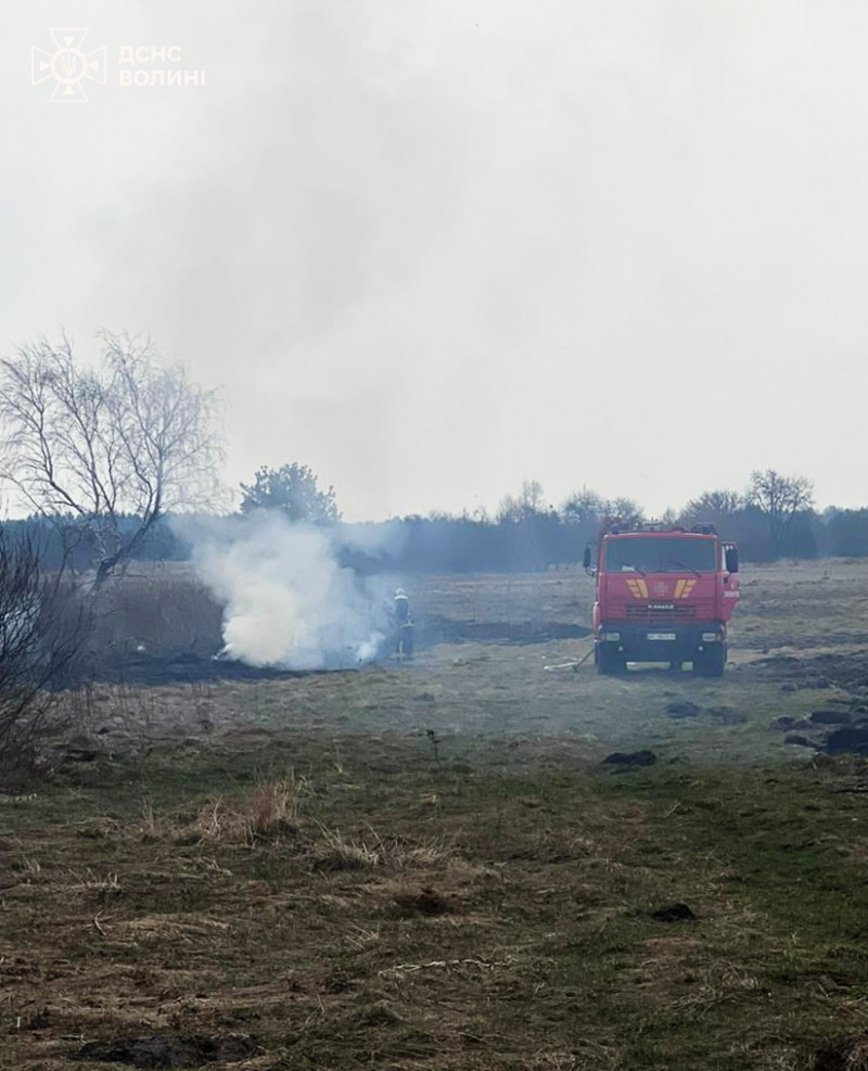 На Волині понад 7 годин гасили торф: за добу ліквідували 10 пожеж на 5 гектарах