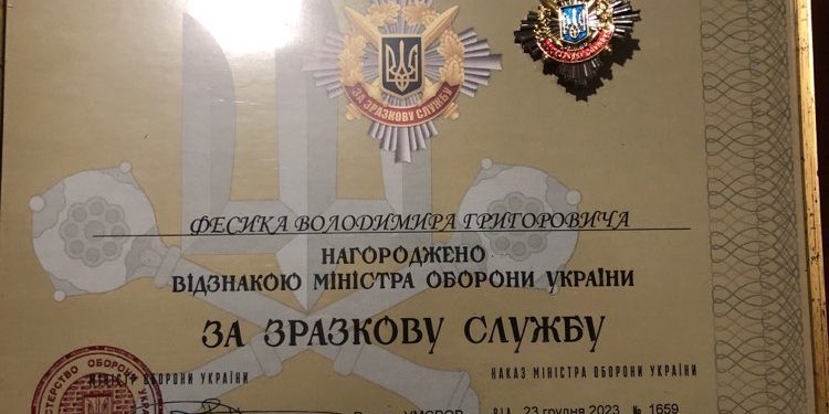 За зразкову службу солдат з Волині отримав нагороду міністра оборони України