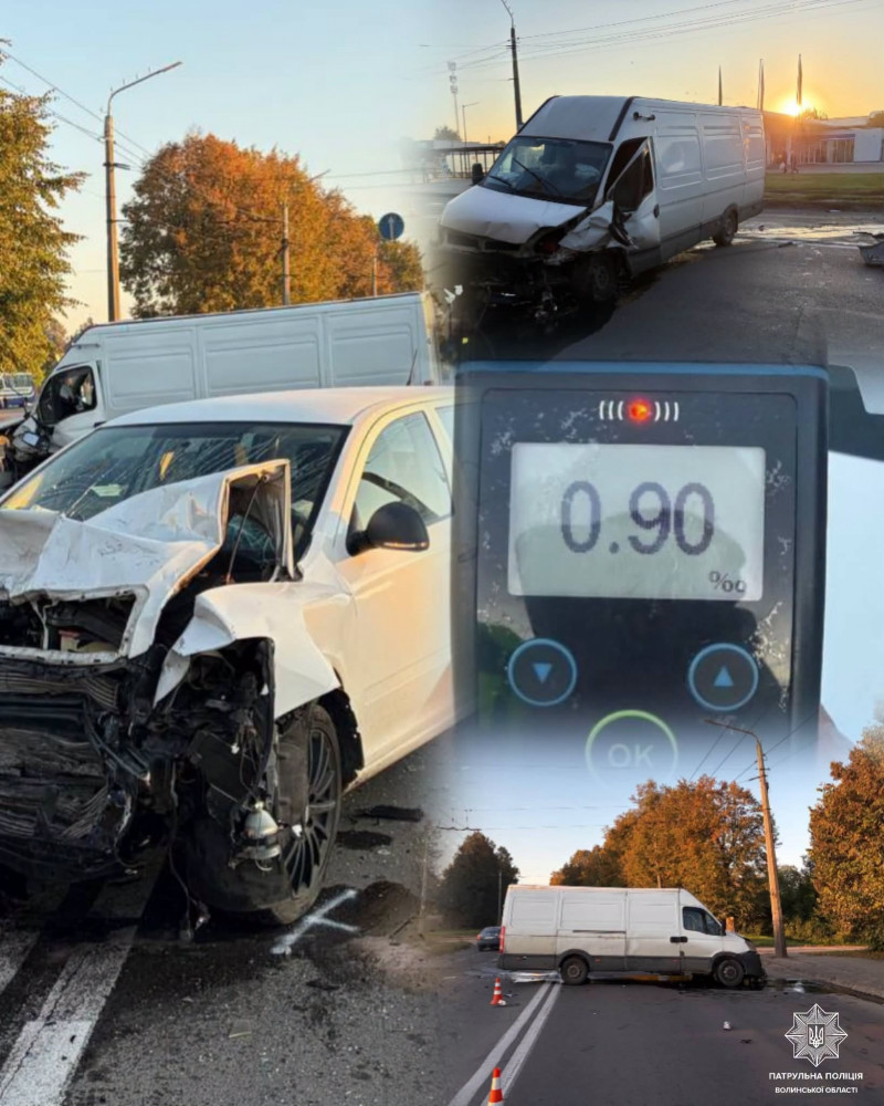 Повертав ліворуч і врізався у зустрічне авто: деталі ранкової ДТП у Луцьку