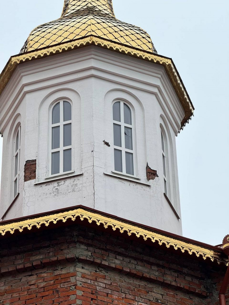 Ворожа атака пошкодила храм у Ковелі: вибиті вікна та посічені стіни