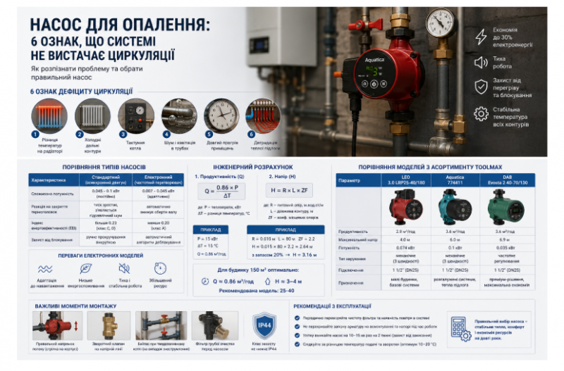 Насос для опалення: 6 ознак, що системі не вистачає циркуляції