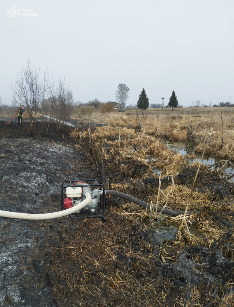 На Волині понад 7 годин гасили торф: за добу ліквідували 10 пожеж на 5 гектарах