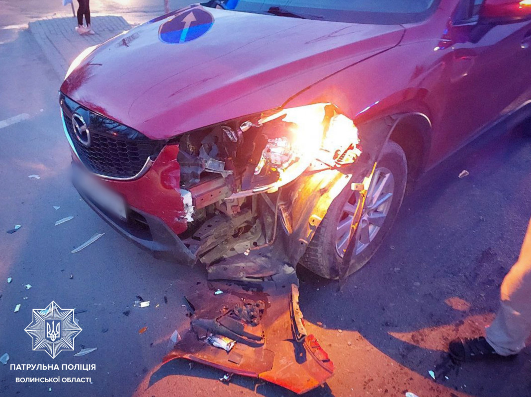 Аварія у Луцьку: п'яний водій врізався в автівку