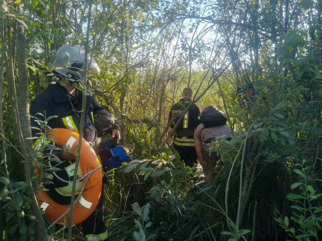 Хотів скоротити дорогу і ледь не загинув: на Волині чоловік застряг на болоті