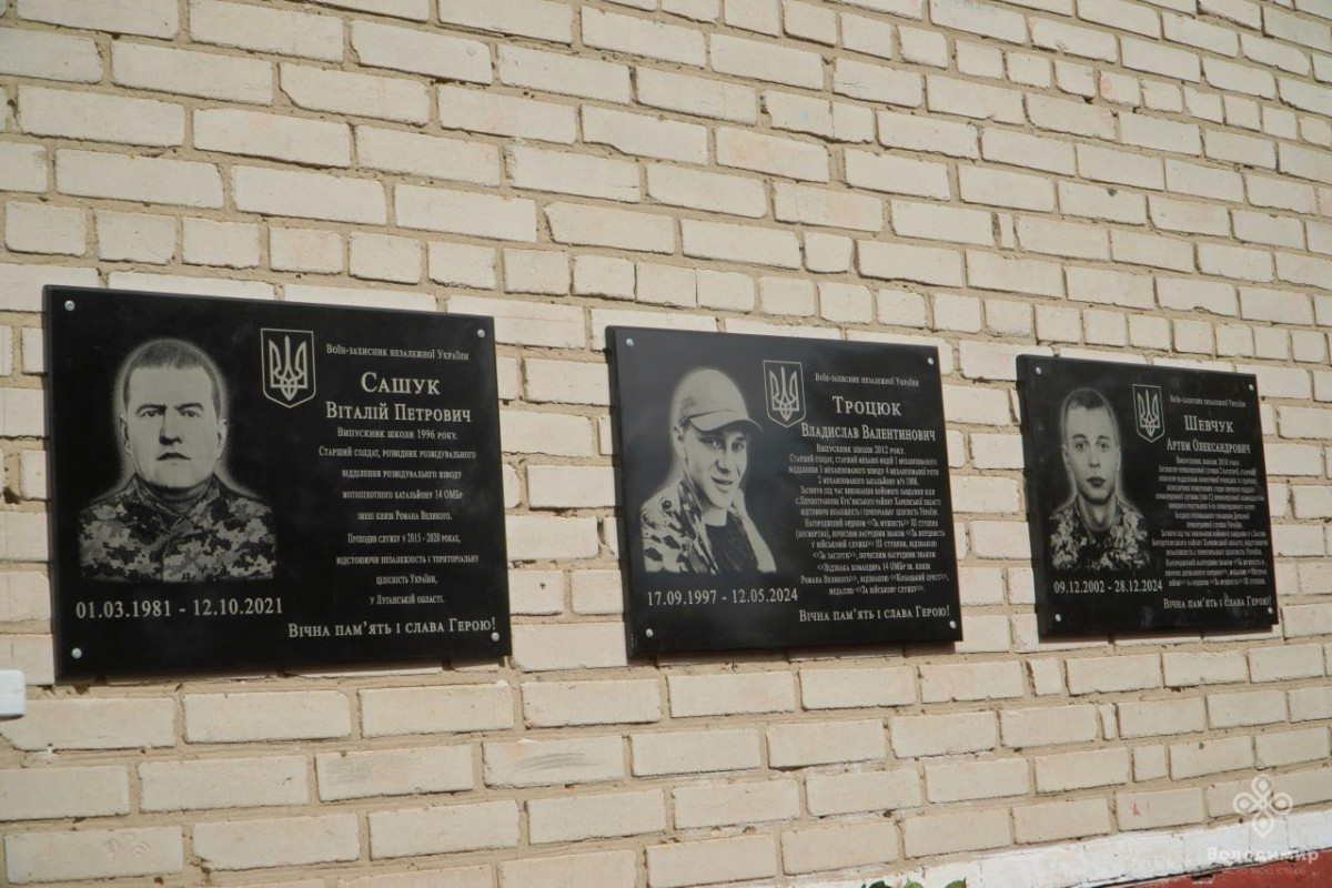 У волинському селі відкрили три меморіальні дошки полеглим Захисникам України