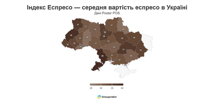 Волинь увійшла в трійку лідерів за цінами на каву в Україні