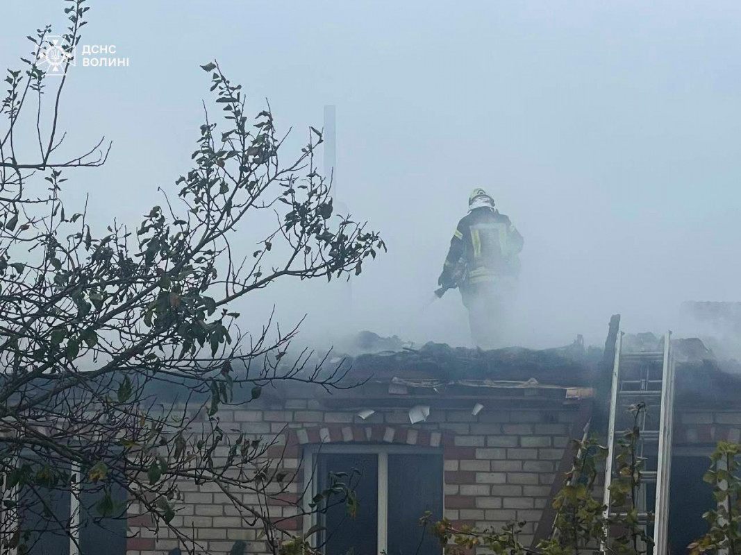 На Волині горів житловий будинок. Фото