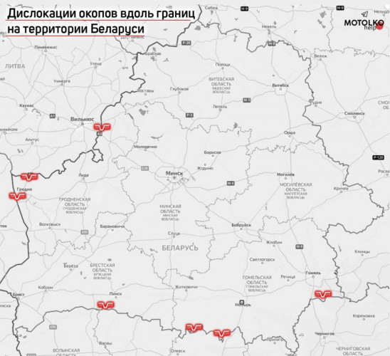 Білоруси риють окопи поблизу кордонів з Україною, Польщею та Литвою