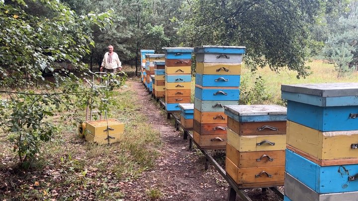 Зі старої пральної машини зробив медогонку: історія 68-річного бджоляра з Волині, який допомагає військовим