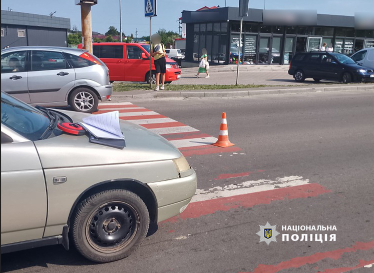 У Луцькому районі водій легковика на переході збив 12-річну велосипедистку