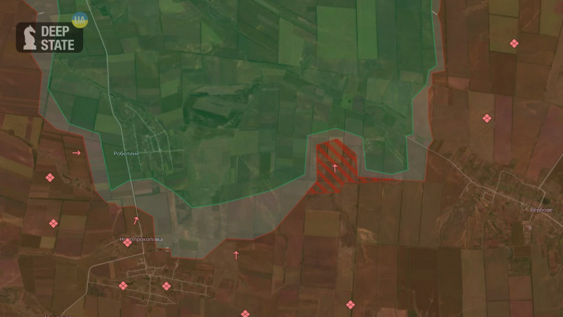 Росіяни намагаються прорватись до Роботиного: опублікували карту нового наступу РФ на Запоріжжі. Фото