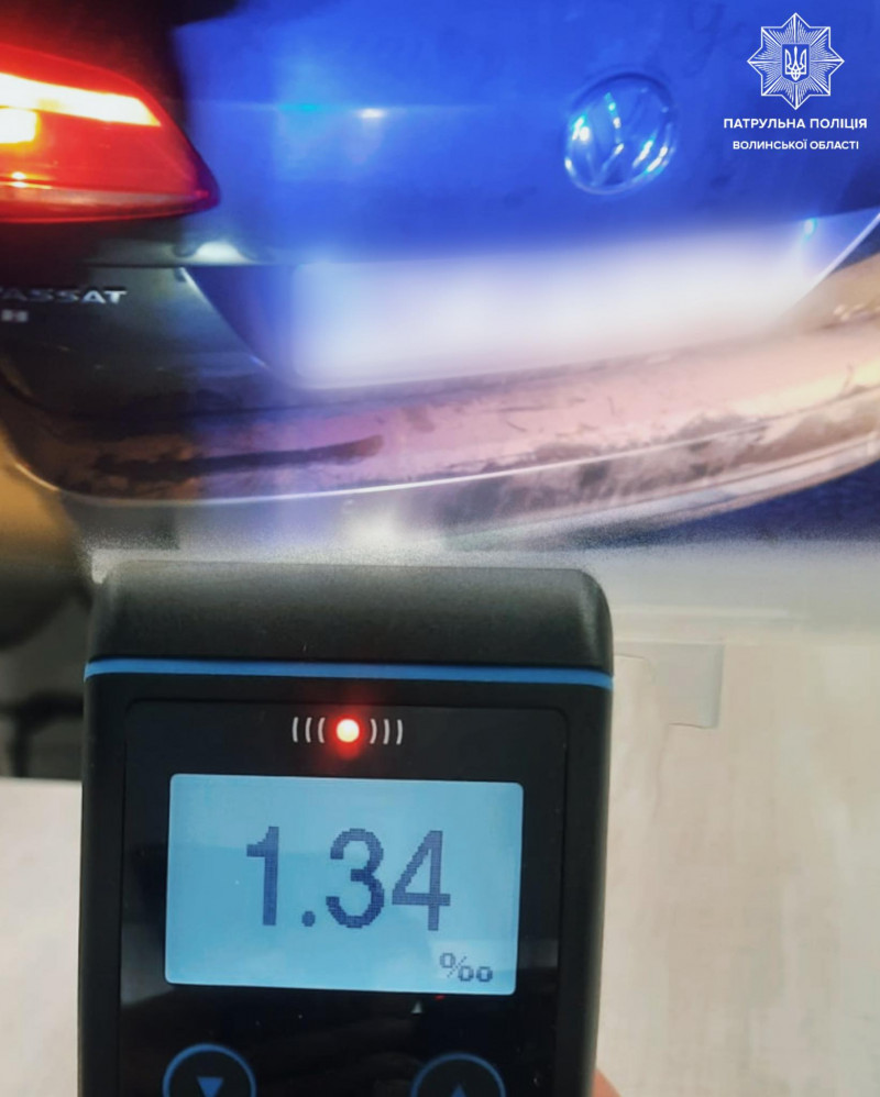 У Ковелі впіймали п’яного водія, який порушив правила дорожнього руху