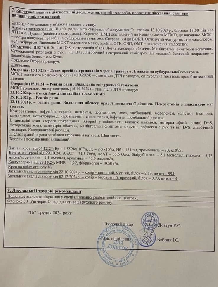 Учасник бойових дій з Волині після ДТП і двох інсультів потребує допомоги на реабілітацію