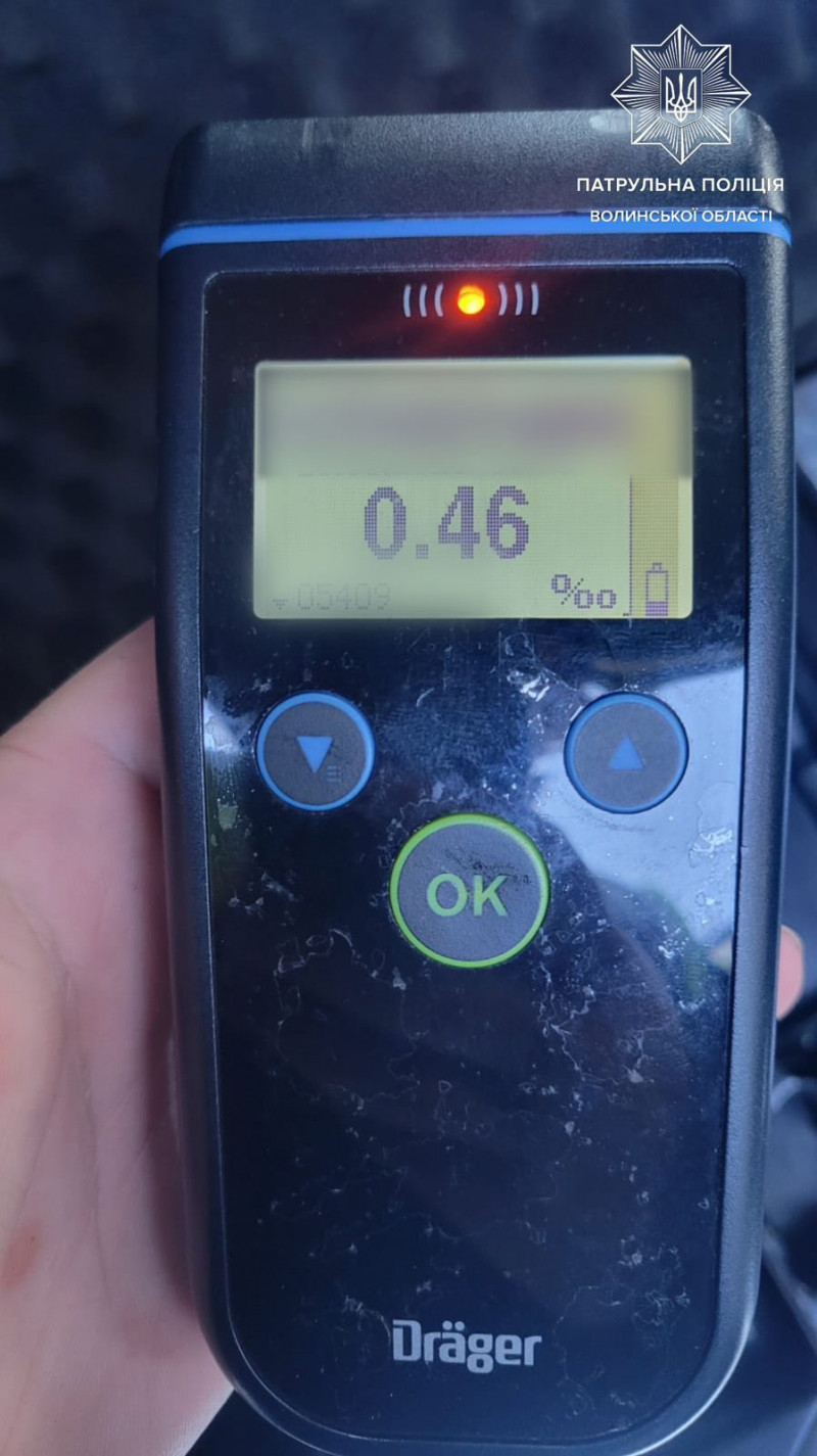 У Ковелі п’яний водій отримав адмінпротоколи за два порушення