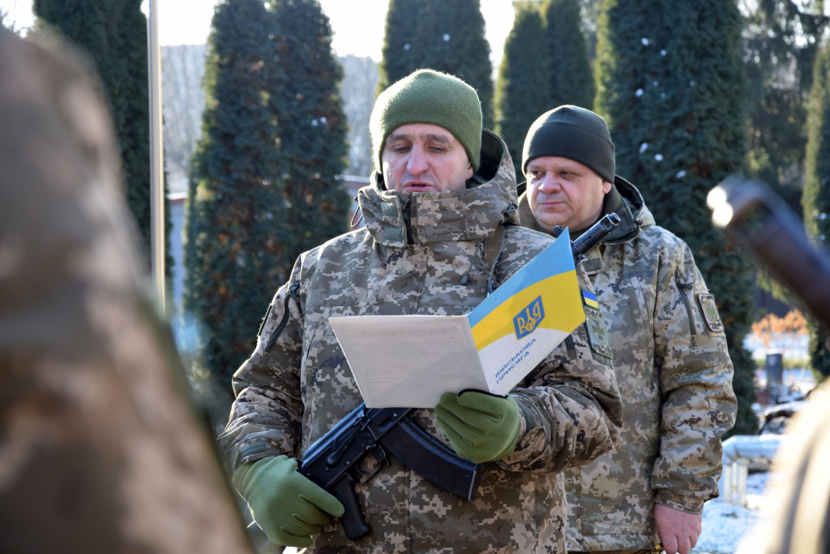 «Вся країна має працювати на перемогу», – новобранець прикордонників Волині присягнув на вірність Україні