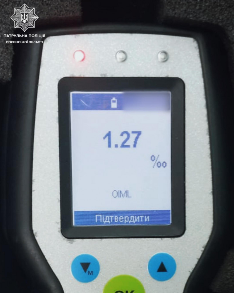 У Луцьку зупинили водія, який уже зранку їздив п’яним